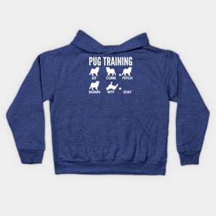 Pug Training Pug Dog Tricks Kids Hoodie